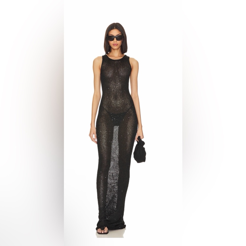 ASTA RESORT Natalia Dress - Black Sequin